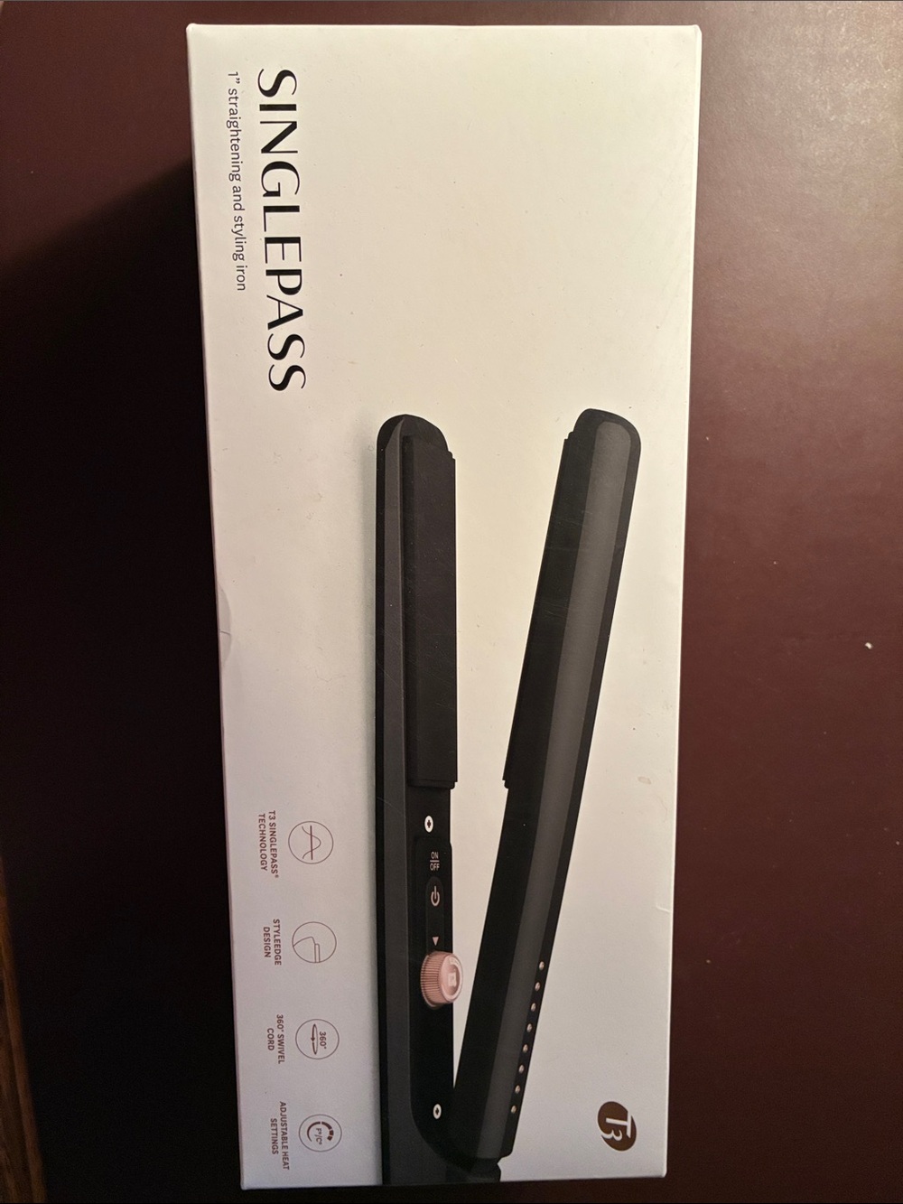 Single Black Hair Straightening Iron by Single